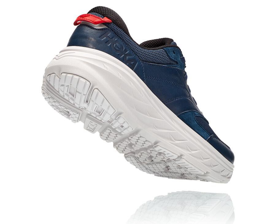 Running Shoes Mens - Hoka One One Bondi L - Navy/White - OSEZLWF-54